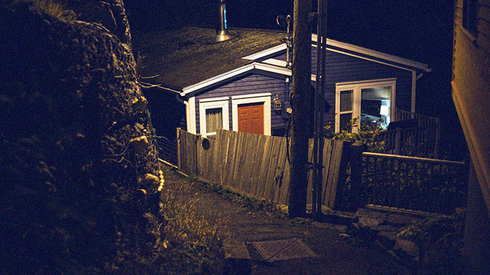 Yard during the night